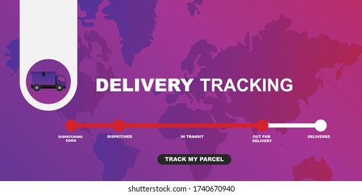 Truck Delivery Services, Fast Relocation, Shipping Order, Distribution Line Icon, Tracking Parcel Outline Vector