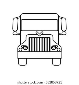 truck delivery shipping cargo outline