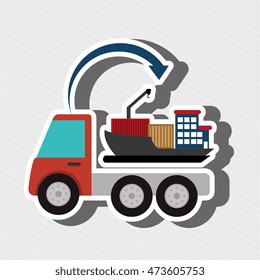 truck delivery shipping cargo vector illustration eps 10
