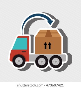 truck delivery shipping cargo vector illustration eps 10