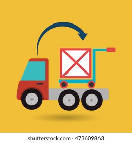 truck delivery shipping cargo vector illustration eps 10