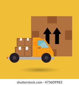truck delivery shipping cargo vector illustration eps 10