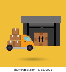 truck delivery shipping cargo vector illustration eps 10