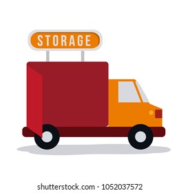 Truck of delivery and storage concept