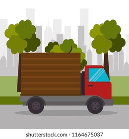 truck delivery town transport