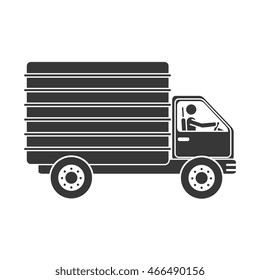truck delivery transport ,isolated flat icon design