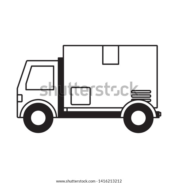truck delivery transport on white background\
vector illustration