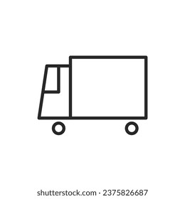 Truck, delivery, transportation. Simple vector icon.