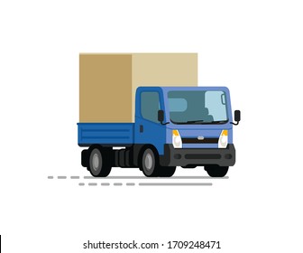 Truck delivery, trucking. Transport, moving vector illustration