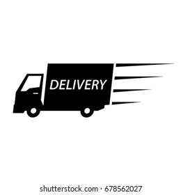 Truck delivery, vector