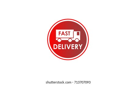 Truck delivery vector