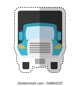 truck delivery vehicle icon vector illustration design