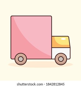 truck, delivery, vehicle, transport color icon vector illustration