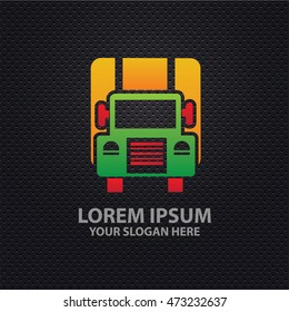 Truck design on dark background,vector