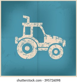 Truck design on old background,vector