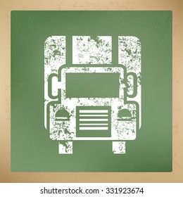 
Truck design on old paper background,vector