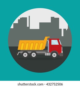 Truck design. Transportation icon. Isolated illustration