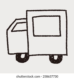 truck doodle drawing