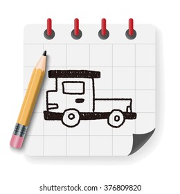 truck doodle drawing