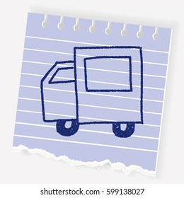 truck doodle drawing