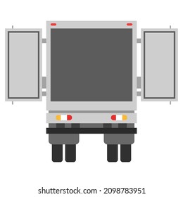 truck doors flat clipart vector illustration