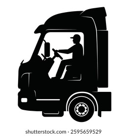 A Truck Driver Behind the Wheel, Symbolizing the Transportation and Logistics Workforce