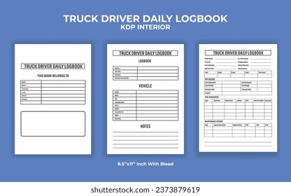 Truck Driver Daily Logbook KDP Interior