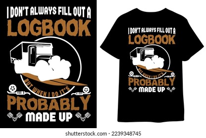 Truck driver  graphic t shirt design
