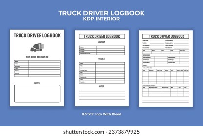 Truck Driver Logbook KDP Interior
