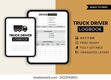 Truck Driver Logbook. KDP Interior