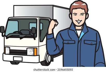 Truck driver posing with motivation