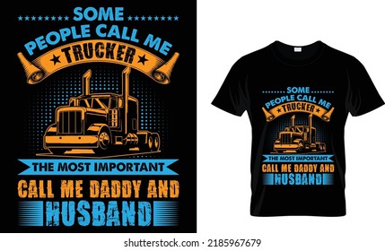 Truck driver T-shirt Design Template