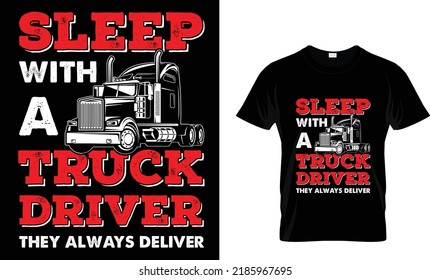 Truck driver T-shirt Design Template