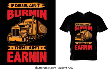 Truck driver T-shirt Design Template