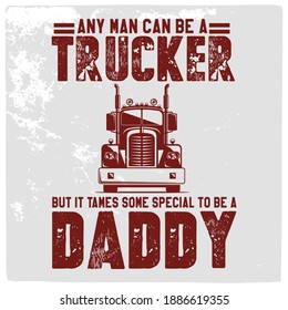 Truck driver t-shirt design with vintage look, This design can also use on t shirt print, mug, bag and as a sticker.