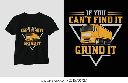 Truck Driver T-shirt Design Vintage Style with Truck