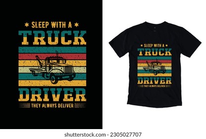 Truck driver vector t-shirt design