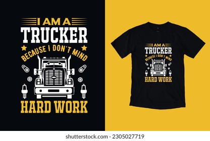 Truck driver vector t-shirt design