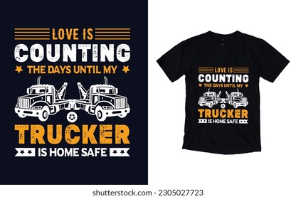 Truck driver vector t-shirt design