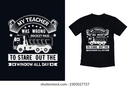Truck driver vector t-shirt design