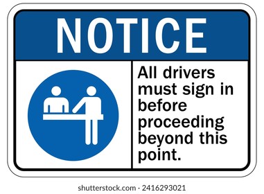 Truck driver warning sign and labels