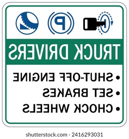 Truck driver warning sign and labels