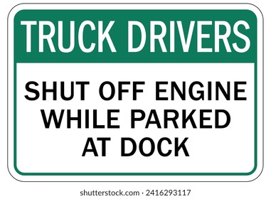 Truck driver warning sign and labels