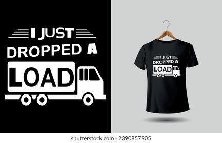 Truck drivers typography tshirt design