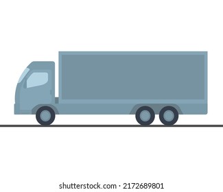 Truck driving on the road .Vector illustration
