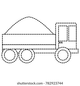 truck dump with concrete