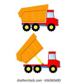 Truck dump for construction toy design