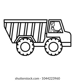 truck dump isolated icon