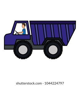 truck dump isolated icon