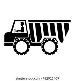 truck dump isolated icon